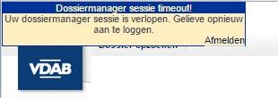 Technisch probleem: logout