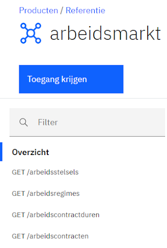 Open Services - Referentie API - Hoe testen - voorbeeld Arbeidsmarktovereenkomst 2