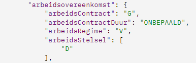 Open Services - Referentie API - Hoe testen - voorbeeld Arbeidsovereenkomst