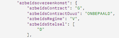 API COE - Referentie API - Hoe testen - voorbeeld Arbeidsovereenkomst